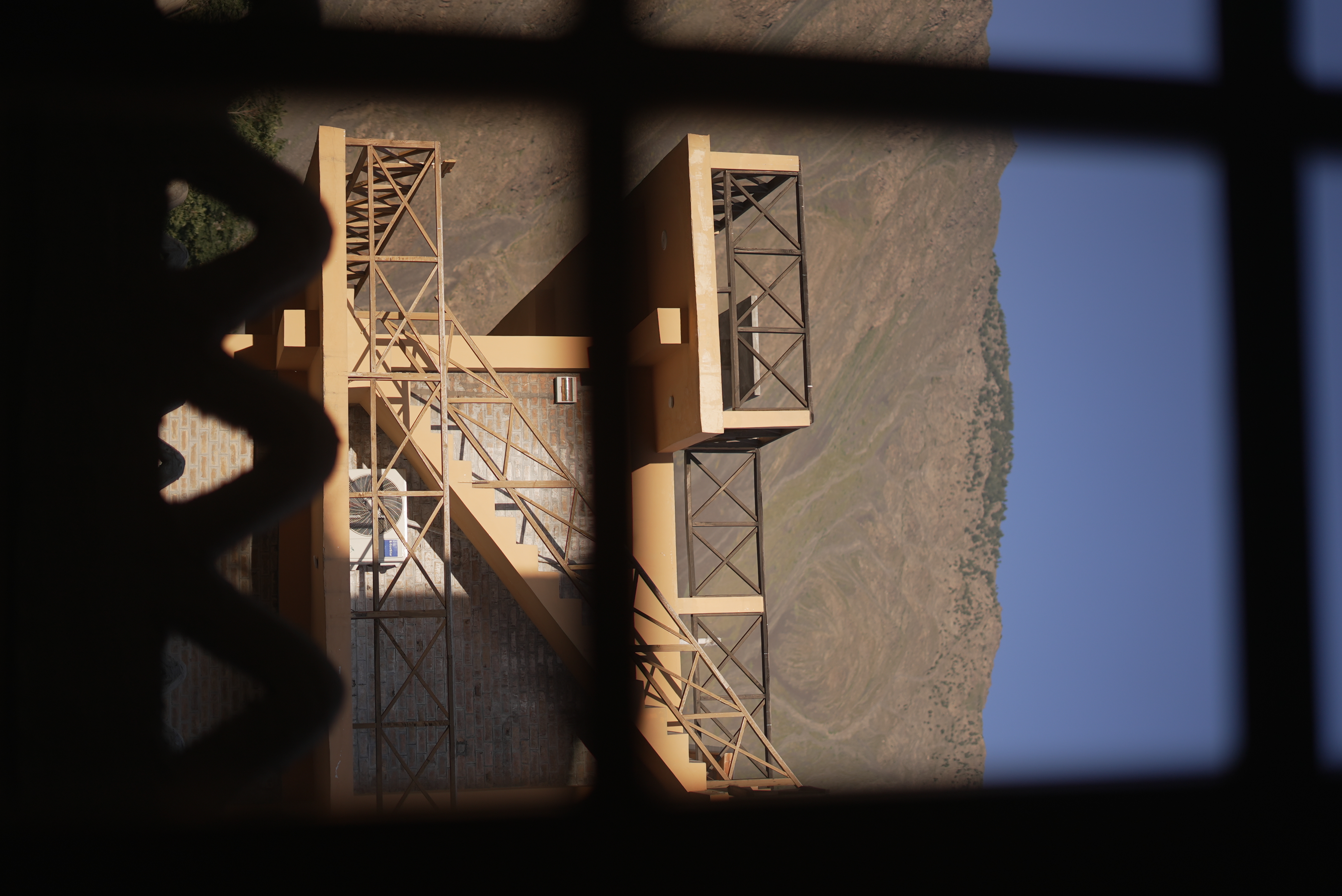 Hotel view during sunset